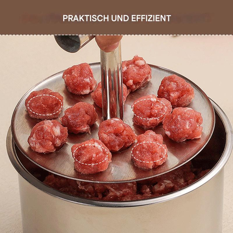 Hochwertiger Edelstahl Fleischbällchenlöffel. Ideal zum Formen von Klopsen & Frikadellen, ein Muss für jede Küche.