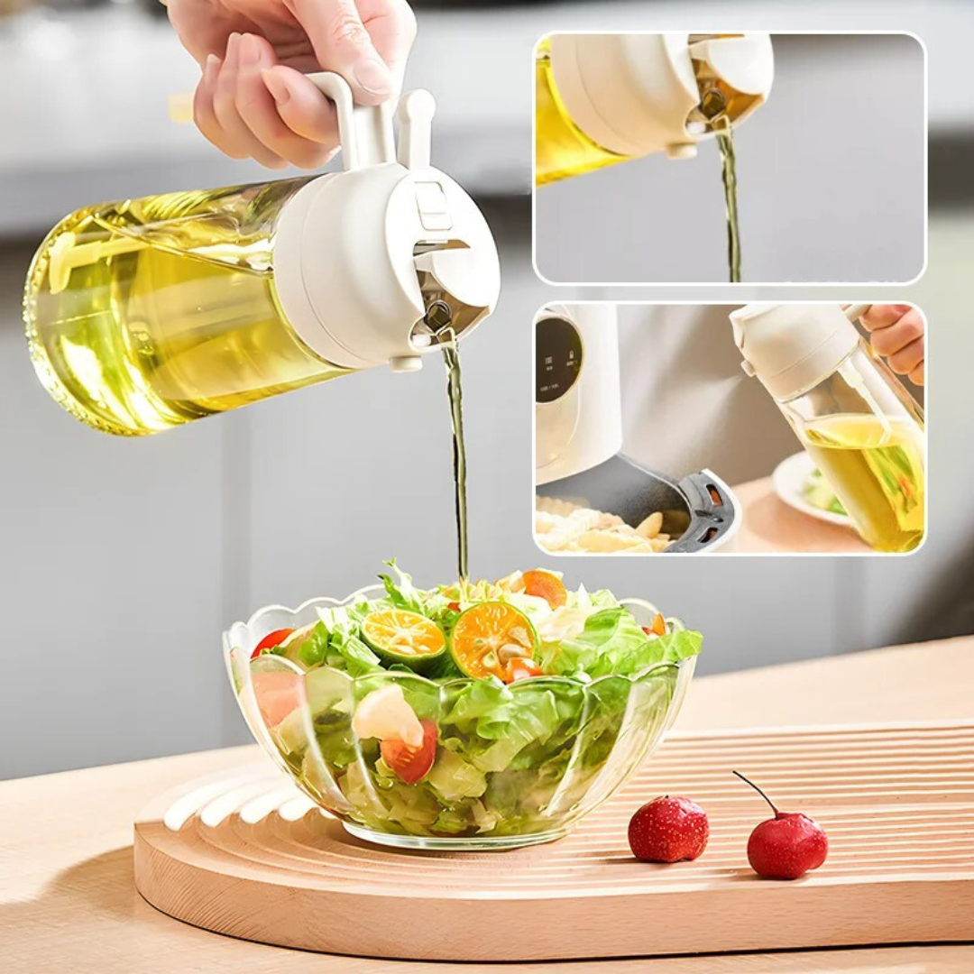 Hochwertige Ölsprayflasche für Salatdressing, Braten & Backen. Ideal für gesunde, sparsame Öl- und Essiganwendung.