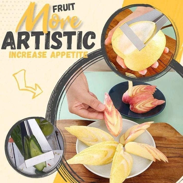 Präzises Obst Schnitzmesser aus Edelstahl, ideal für filigrane Obstdeko und kreative Küchenhelfer.