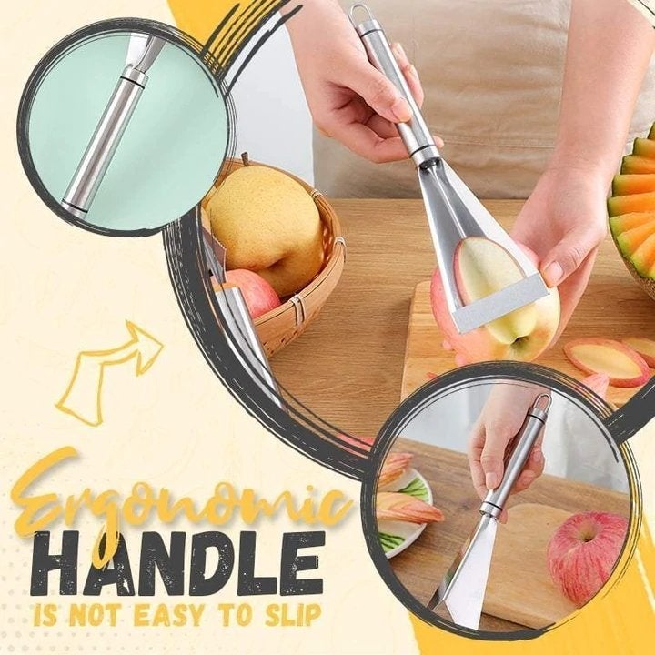 Ergonomisches Obst Schnitzmesser aus Edelstahl, leicht zu handhabender Küchenhelfer für präzise Schnitte.