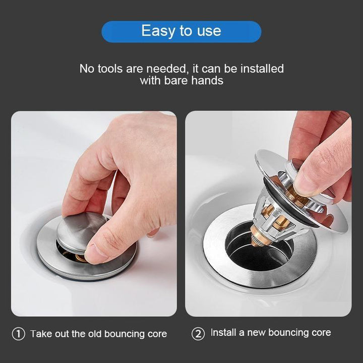 Stilvoller Pop-Up Abflussfilter für Waschbecken, Badzubehör mit Anti-Verstopfungs-Sieb.