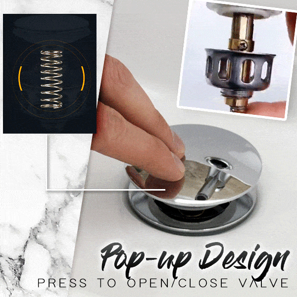 Universeller Pop-Up Haarfänger Abflusssieb aus Edelstahl für Dusche, Waschbecken, Badewanne.