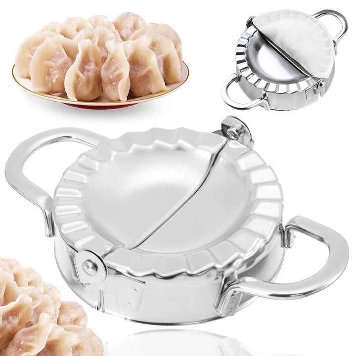 Edelstahl Teigtaschenformer für perfekte Dim Sum. Idealer Küchenhelfer zum Kochen und Backen.