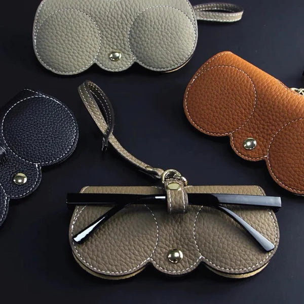 Hochwertiges Leder-Sonnenbrillenetui, ideales Geschenk. Bietet stilvollen Schutz für jede Brille.