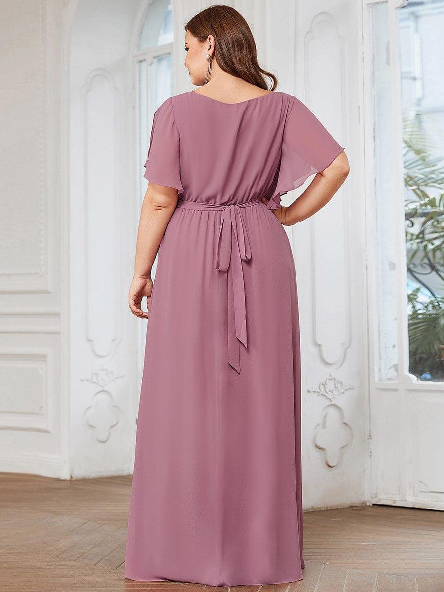 Schwarzes Maxikleid A-Linie mit V-Ausschnitt, elegant für Hochzeitsgast.