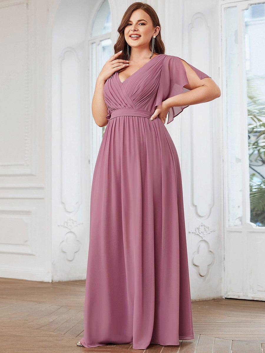 Schwarzes Damen Abendkleid A-Linie, festlich, V-Ausschnitt, für Gala & Hochzeiten.