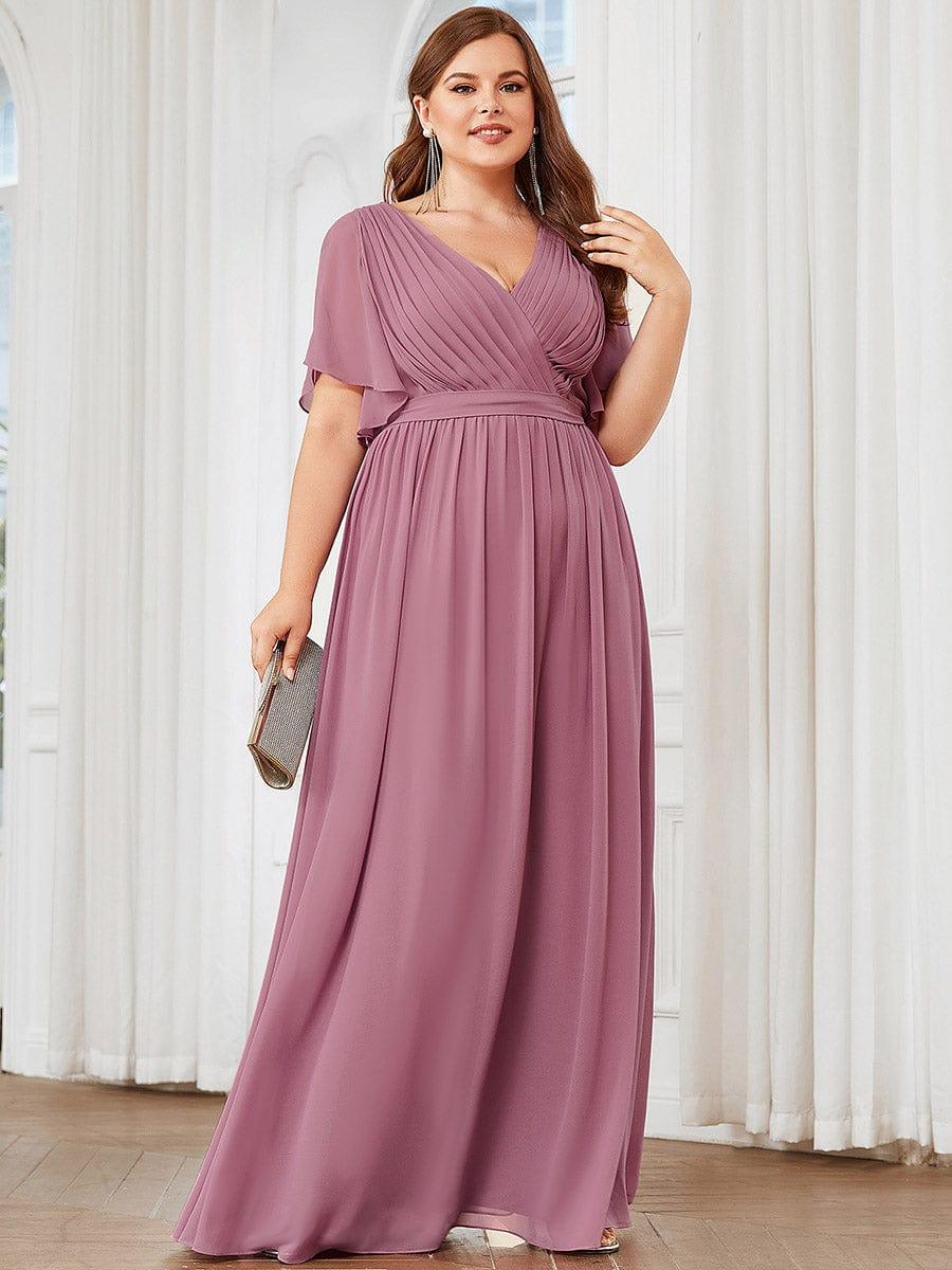 Festliches schwarzes Damenkleid A-Linie, Flügelärmel, für Hochzeiten & Abendmode.