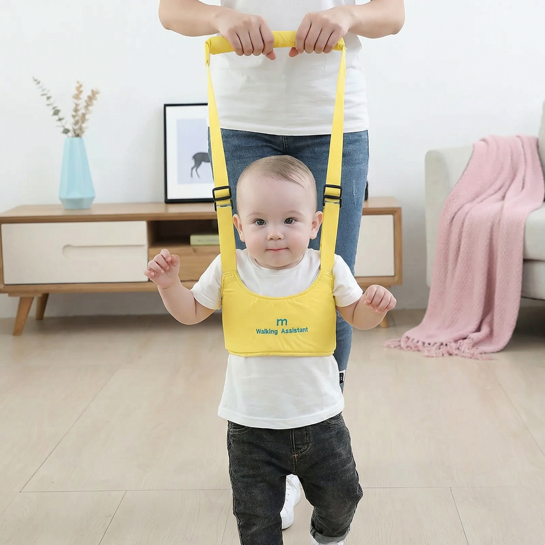 Praktische Baby-Gehschule, verstellbar und sicher, ideal für Kleinkinder beim Laufenlernen und Erkunden.