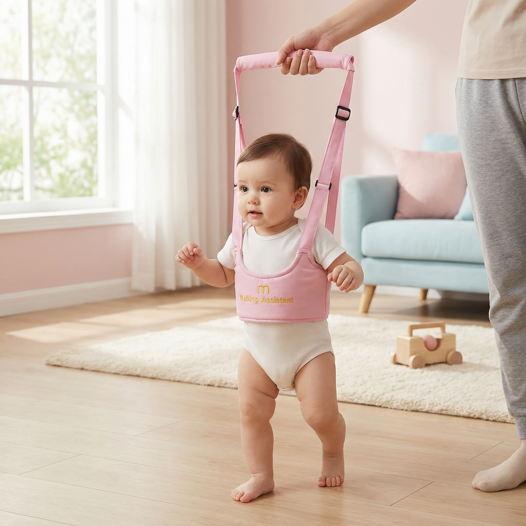 Hochwertige Baby-Lauflernhilfe mit Sicherheitsgurt, verstellbar, bietet Kleinkindern Schutz & Lernspaß.