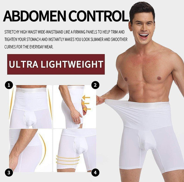 Figurformende Herren Shorts für einen schlankeren Bauch. Hoher Tragekomfort und diskrete Männermode.