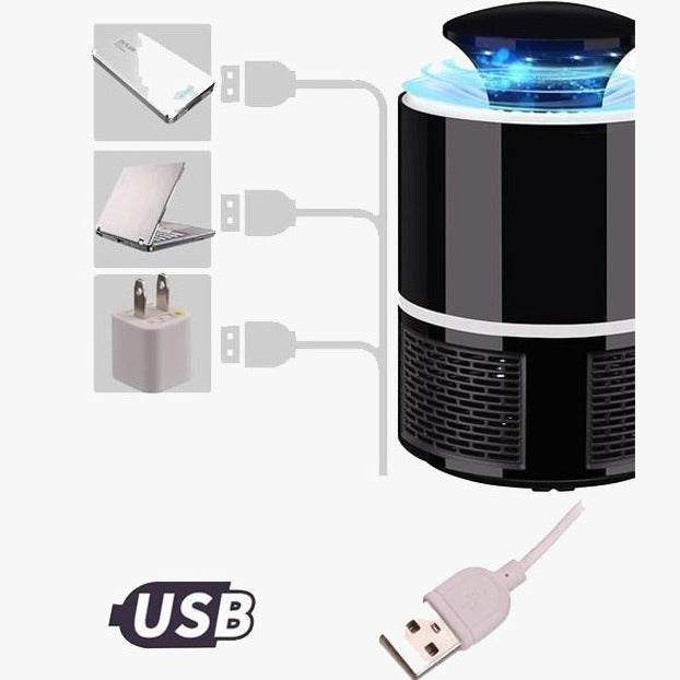 Mückenfalle mit UV-Lampe lockt Insekten an und schützt Ihr Zuhause vor Stichen, USB-betrieben.