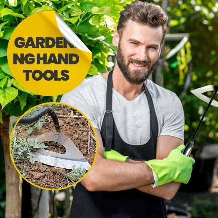 Robuste Hohl-Gartenhacke zum schnellen Unkrautjäten & Auflockern des Bodens. Vielseitiges Gartenwerkzeug.