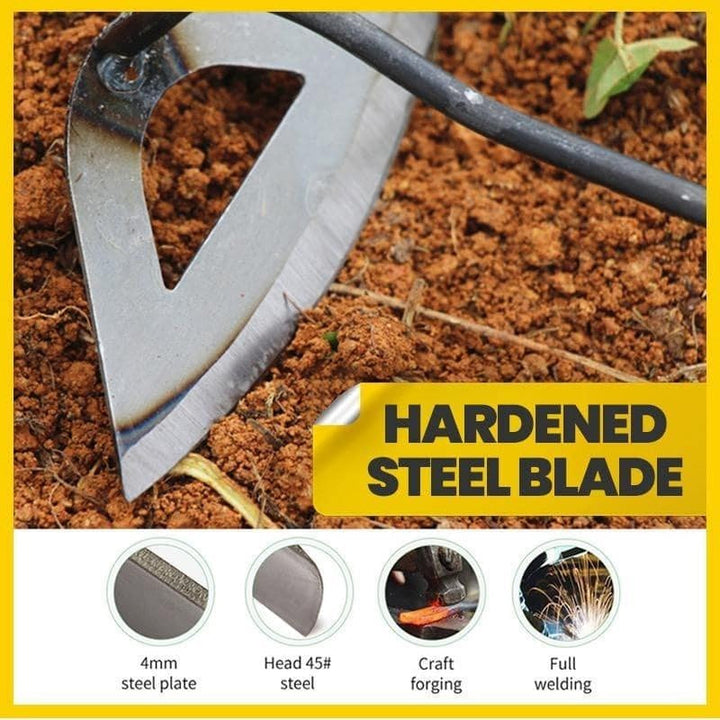 Ergonomische Gartenhacke für effektive Unkrautbekämpfung & einfaches Bodenlockern. Wichtig für Gartenpflege.
