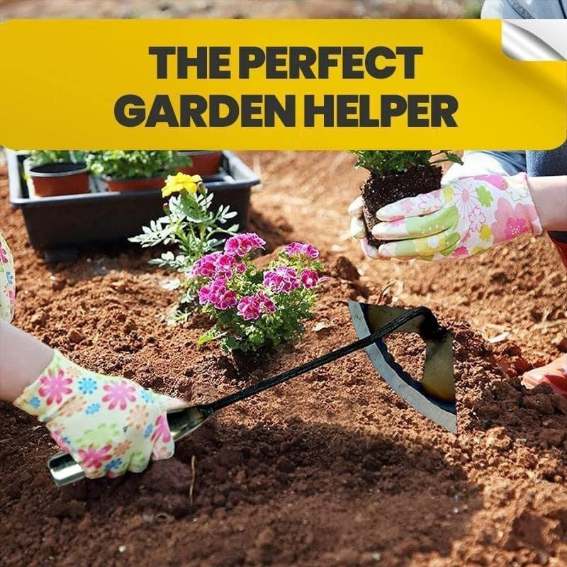 Langlebige Gartenhacke als Bodenlockerer & Unkrautentferner für Gemüsebeete und Blumenrabatten.
