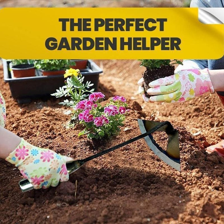 Langlebige Gartenhacke als Bodenlockerer & Unkrautentferner für Gemüsebeete und Blumenrabatten.