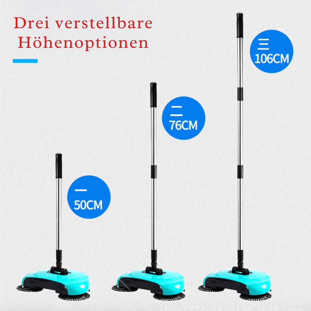 Kompakter, stromloser Handbesen für hygienische Staubentfernung und Putzen in jedem Haushalt.