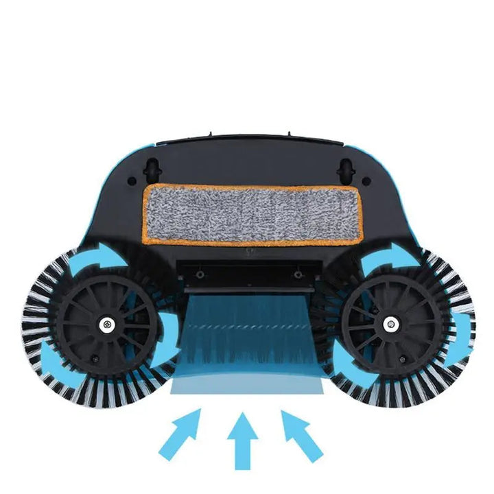 Innovativer 2-in-1 Staubsaugerbesen mit manueller Saugfunktion für gründliche, leise Bodenpflege.
