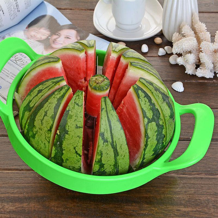 Effizienter Edelstahl Obst- & Melonenschneider (pw260514) für 12 perfekte Scheiben; schnell & sicher.