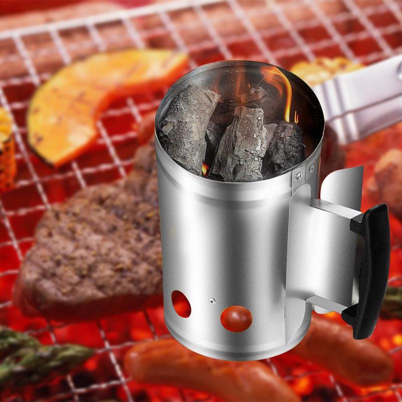 Praktischer Kohleanzünder Eimer/Feuerstarter für effizientes Anzünden von Grillkohle, Kaminholz bei Outdoor & Camping.