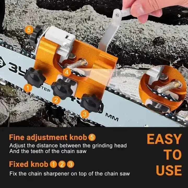 Kettensäge-Schärfgerät-Set für präzise, effiziente Schärfung von Sägeketten. Unverzichtbares Zubehör für Garten & Forst.