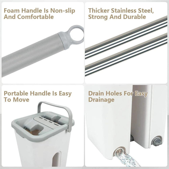 Mühelose Bodenreinigung dank diesem effizienten Wischmop- und Eimer-Set, ideal für jeden Haushalt.