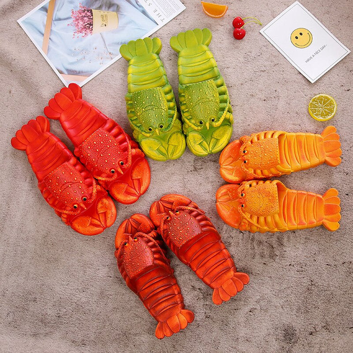 Bequeme & lustige Hummer Hausschuhe, ideal als Sommer Pantoffeln für Freizeit & Strand.