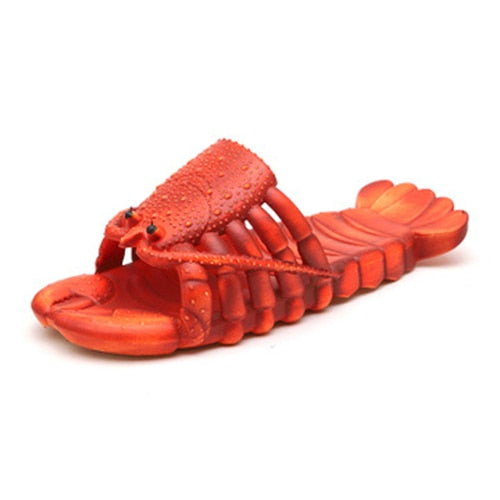 Stylische Hummer Badeschuhe, unisex, bequem und rutschfest für Pool, Strand & Outdoor.