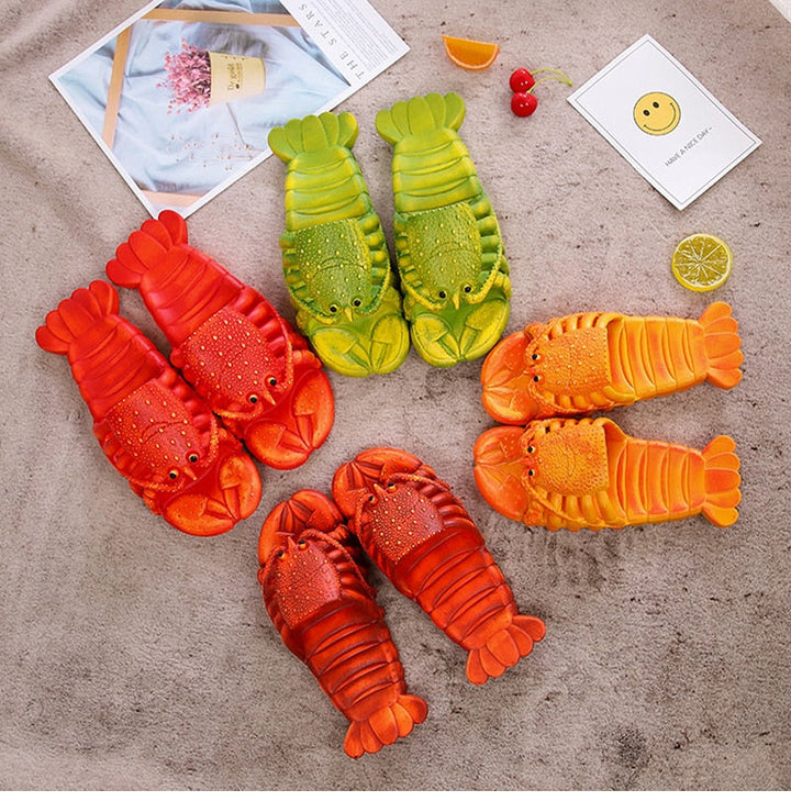 Unisex Hausschuhe im Hummer-Design, ideal für entspannte Tage am Strand oder zu Hause.