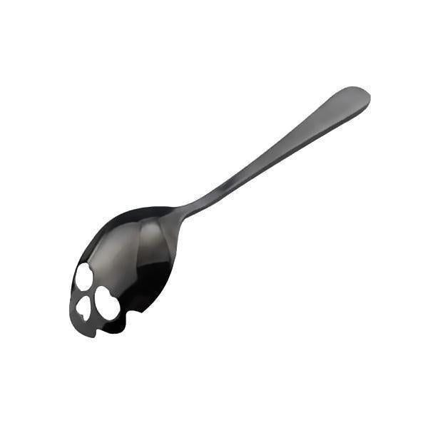 Perfekte Geschenkidee: Ein Totenkopf-Löffel aus Edelstahl, ein Muss für alle Schädel- und Goth-Fans.