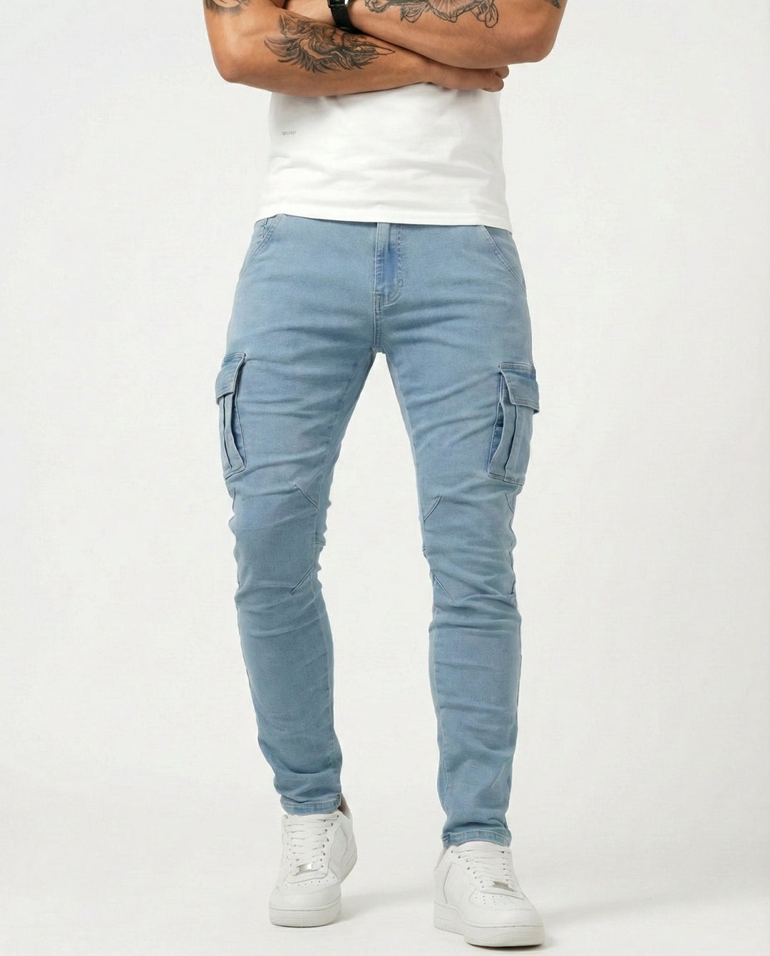 Elastische Herren Cargohose, bequem & vielseitig für Freizeit und Alltag. Lässige Herrenhose mit praktischen Taschen.