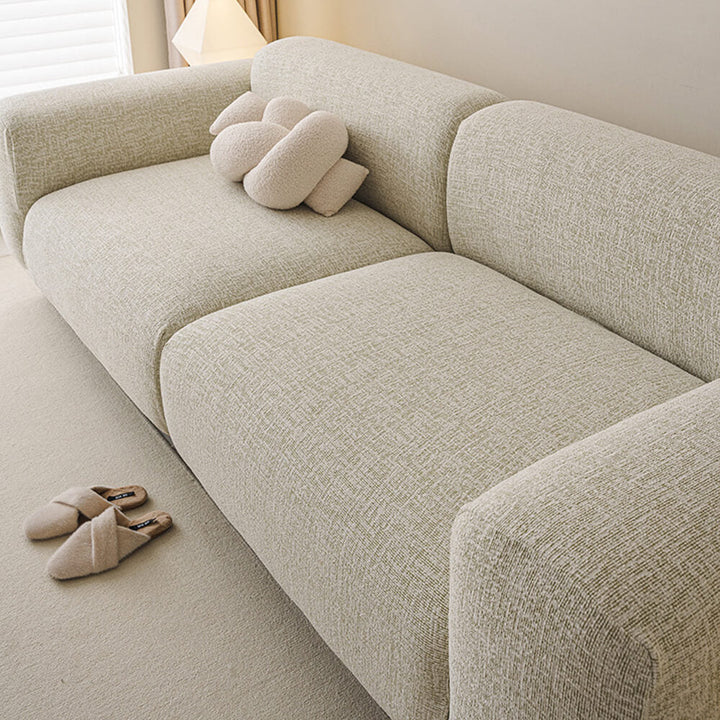 Antikratz Chenille Schonbezug für Sofa, haustierfreundlich und elastisch, schützt Möbel effektiv vor Krallen.