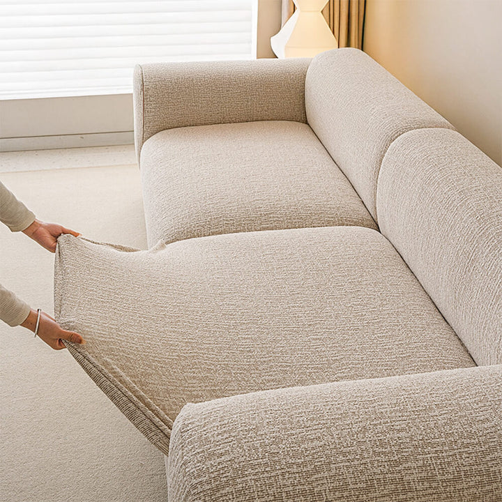 Moderner Chenille Sofabezug, elastisch und bequem, als stilvolles Wohnaccessoire ganzjährig in jedem Raum.