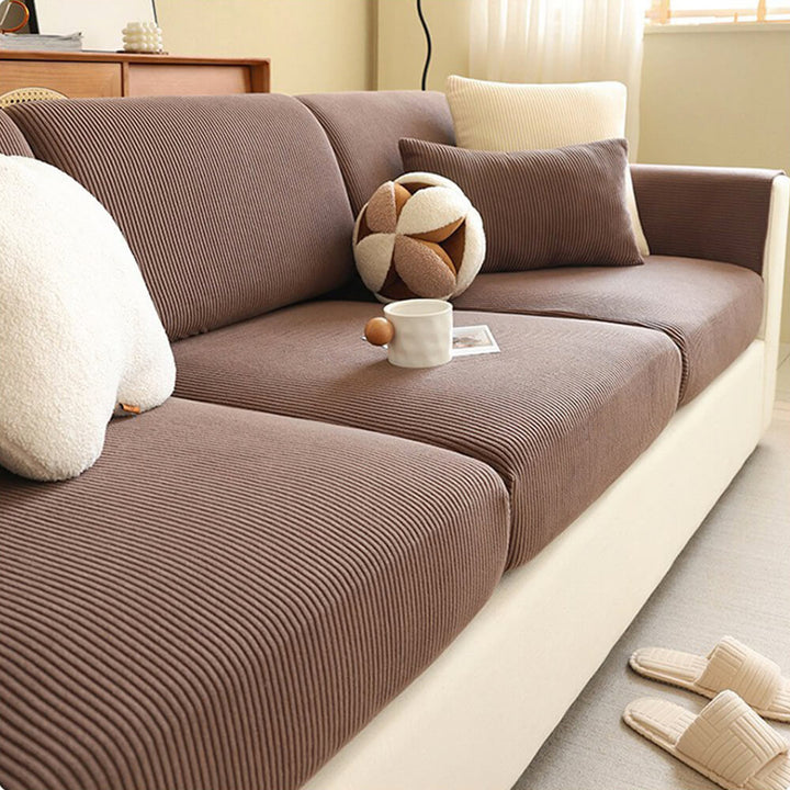 Hochwertiger elastischer Cordbezug für 2-Sitzer, modernisiert Ihr Sofa mit minimalem Aufwand.