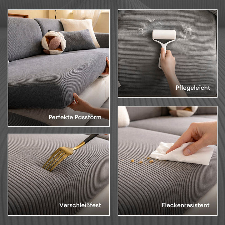 Moderner Sofabezug aus elastischem Cordstoff, verleiht dem Wohnzimmer neuen Stil & Komfort.
