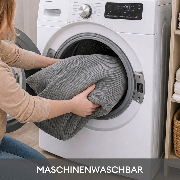 Weicher Jacquard-Cord-Sofabezug in dezenter Farbe, passend für verschiedene Einrichtungsstile.