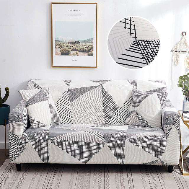 Moderner elastischer Sofabezug für Couchschutz und stilvolle Wohnzimmer-Einrichtung.