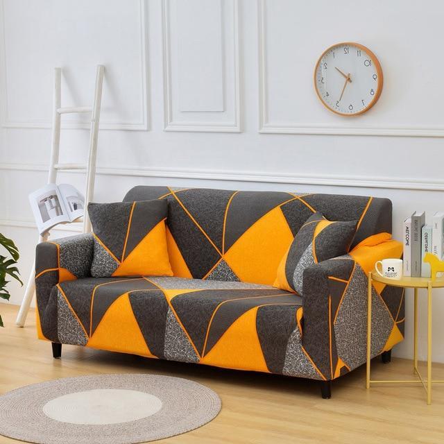 Stylischer Stretch-Couchbezug, elastisch, waschbar, für ein fleckenfreies Wohnzimmer.