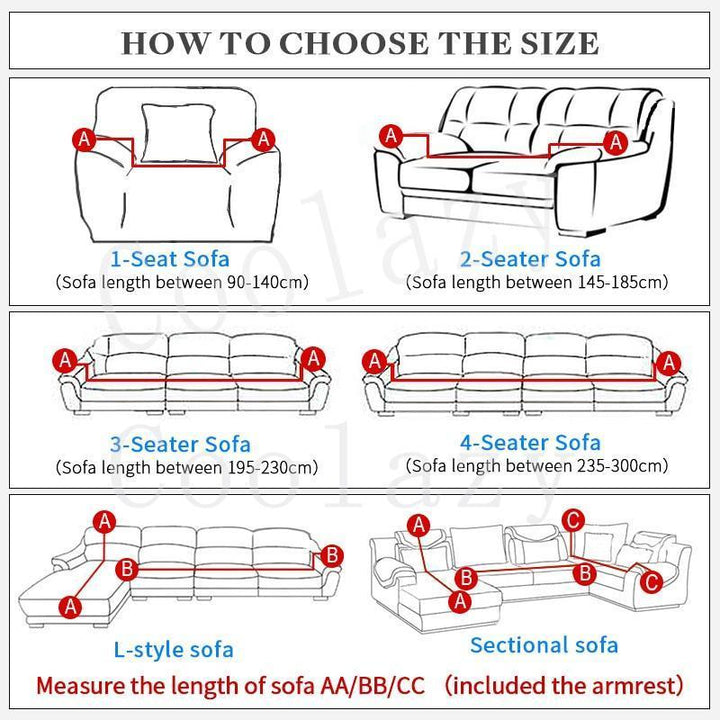 Flexibler Sofabezug mit Spandex, zuverlässiger Sofa Schutz für Familien & Haustiere.