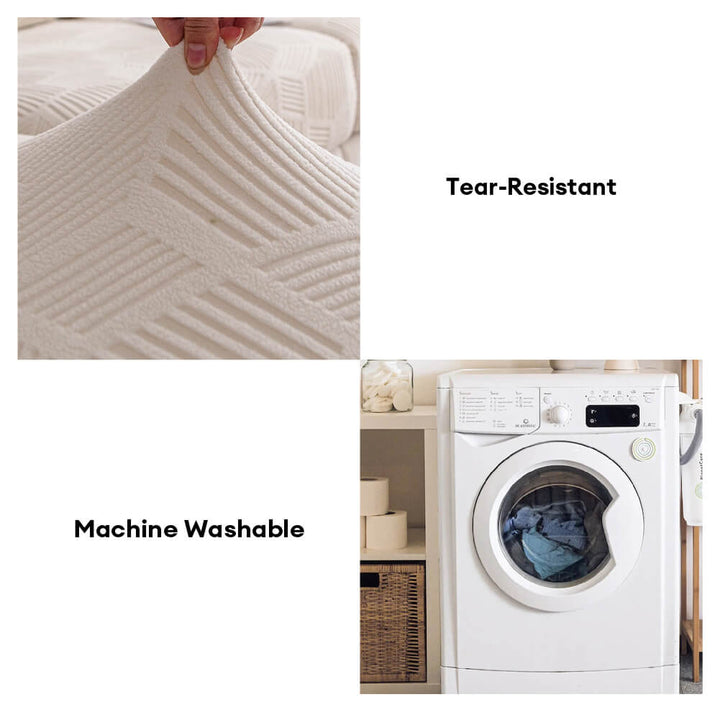 Wasserabweisender und elastischer Sofabezug aus Eis-Seide. Perfekter Schutz mit stilvollem Wabenmuster.