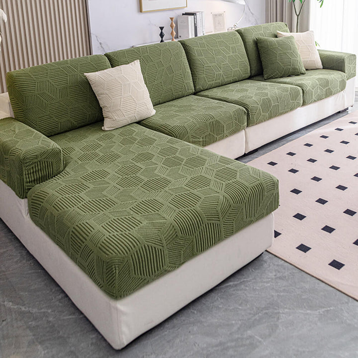 Elastischer Sofabezug für Haustiere, wasserabweisend und robust. Wabenmuster-Design schützt Ihre Couch.