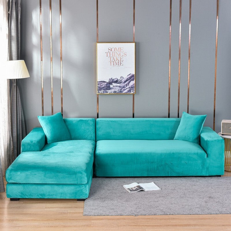 Universeller Sofabezug in Grau, elastisch & pflegeleicht, schafft neuen Look & Schutz für Ihr Sofa.