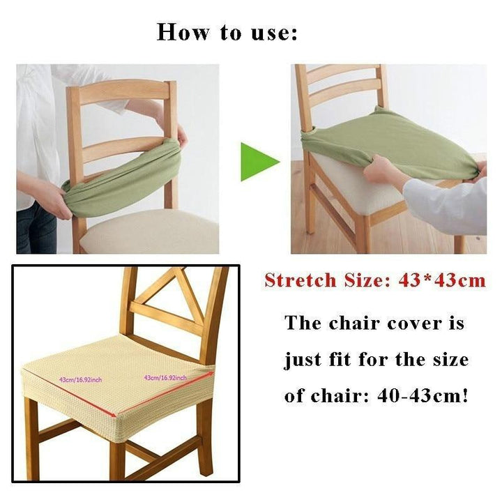 Esszimmerstühle mit eleganten, elastischen Stuhlbezügen. Schützen Möbel und erneuern das Wohnzimmer.