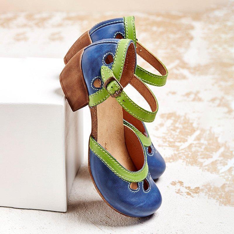 Modische Sophia Damen Blocksandalen, bequeme Riemchensandalen für Freizeit und Sommer Mode, offene Zehen.