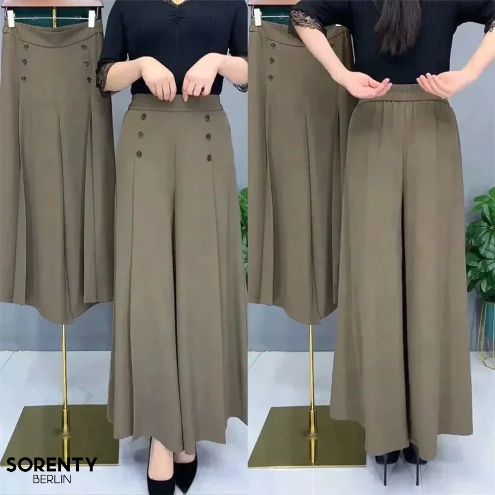 Elegante, bequeme weite Damenhose für stilvollen Freizeit- und Business Casual-Look.