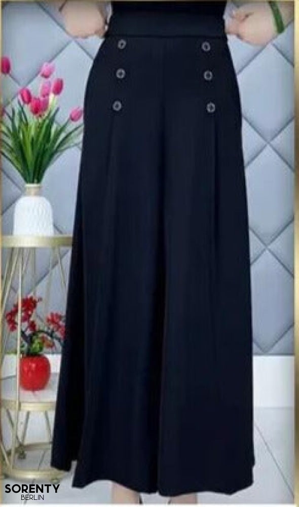 Elegante Damenhose mit weitem Bein, perfekt für Business Casual Outfits oder einen schicken Stadtbummel.
