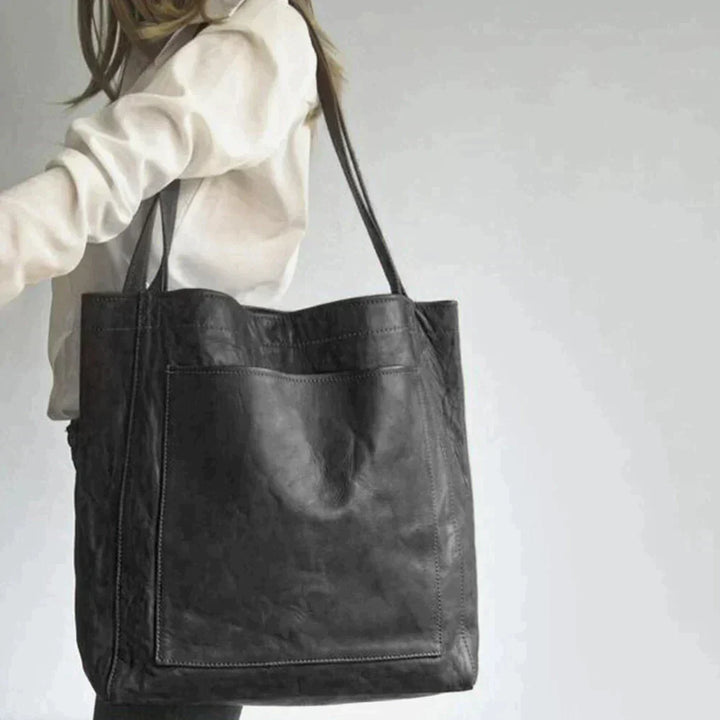Organisierte Damen Bürotasche aus Kunstleder in Schwarz mit mehreren Fächern; elegant & funktional für Beruf.