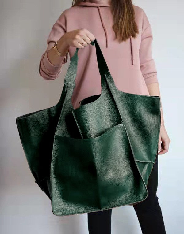 Stylische Damen Handtasche aus veganem Leder, weich, leicht & in vielen Farben erhältlich, sehr elegant.
