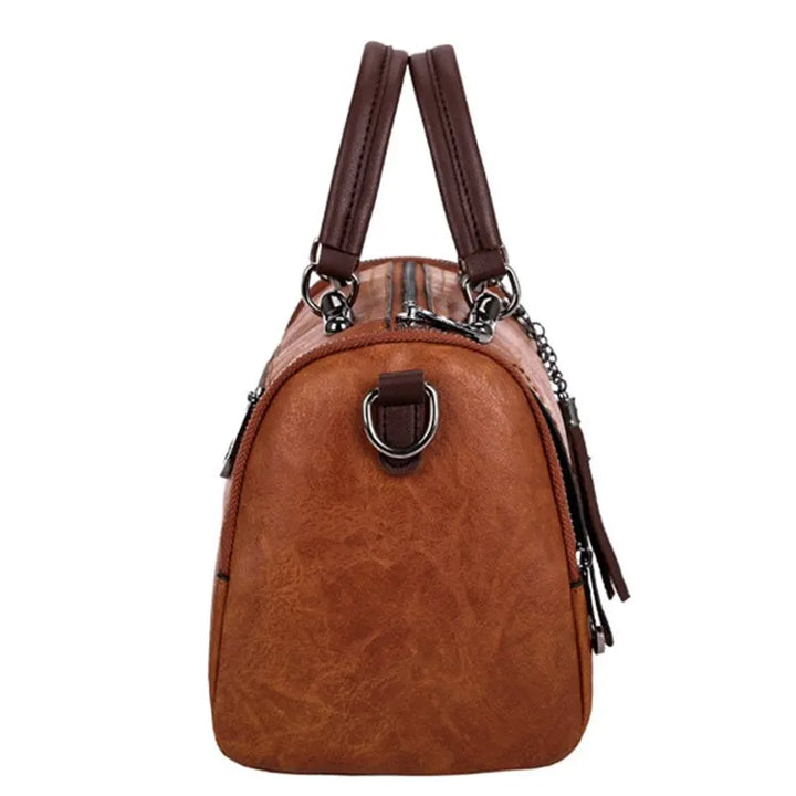 Geräumige Damen Umhängetasche, elegant & funktional. Mit Reißverschluss & Fächern.