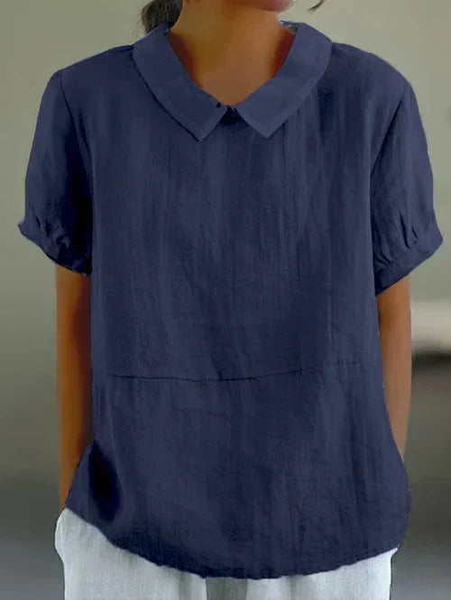 Stilvolle Damen Bluse mit Kragen, ideal für einen eleganten oder entspannten Look.