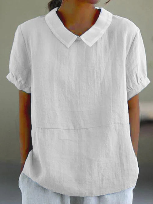 Moderne Damen Bluse mit elegantem Kragen, locker fallend für optimalen Komfort.